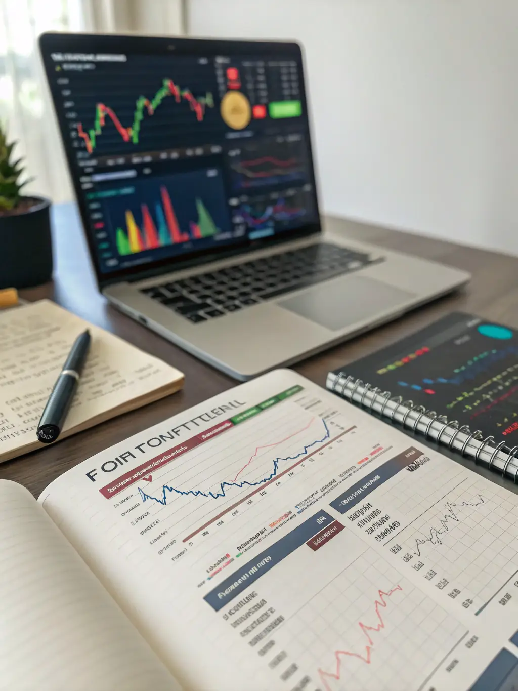 A diverse portfolio of stocks, bonds, and real estate investments displayed in a visually appealing graph, representing diversified investment strategies for UK clients.